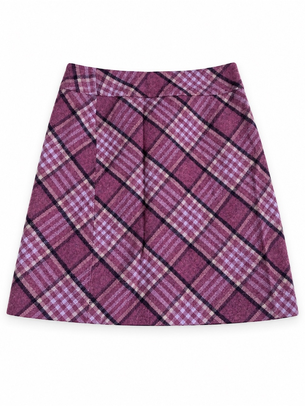 Talbots Purple Plaid A-Line Skirt